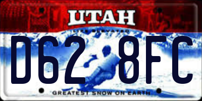 UT license plate D628FC