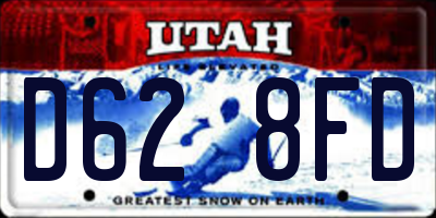 UT license plate D628FD