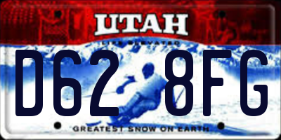 UT license plate D628FG