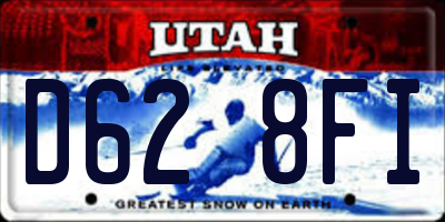 UT license plate D628FI