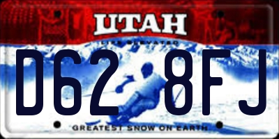 UT license plate D628FJ
