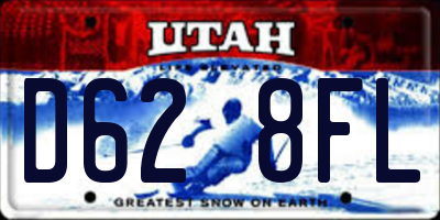 UT license plate D628FL