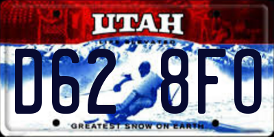 UT license plate D628FO
