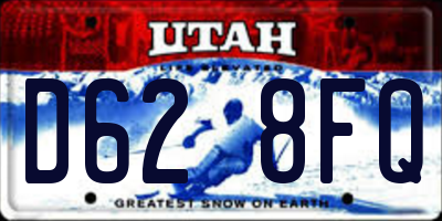 UT license plate D628FQ