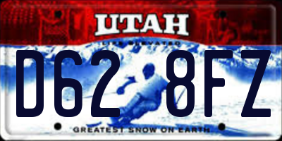 UT license plate D628FZ