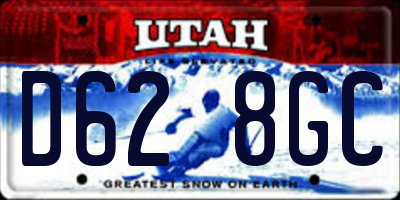 UT license plate D628GC