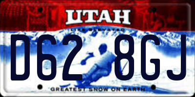 UT license plate D628GJ