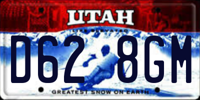 UT license plate D628GM