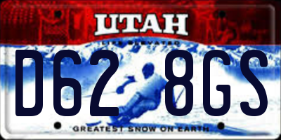 UT license plate D628GS