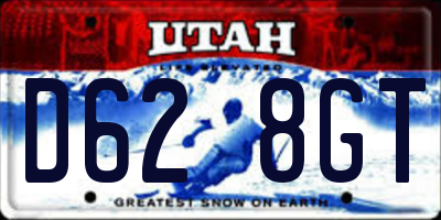 UT license plate D628GT