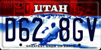 UT license plate D628GV