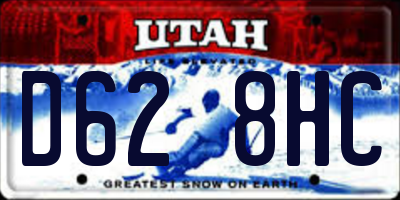 UT license plate D628HC