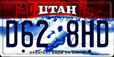 UT license plate D628HD
