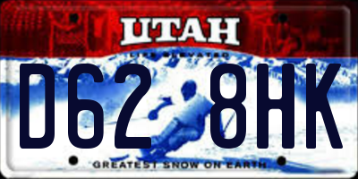 UT license plate D628HK