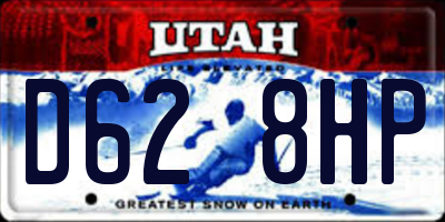 UT license plate D628HP