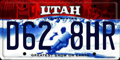 UT license plate D628HR