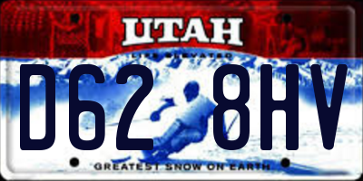 UT license plate D628HV