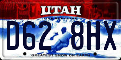 UT license plate D628HX