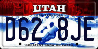 UT license plate D628JE