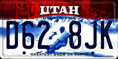 UT license plate D628JK