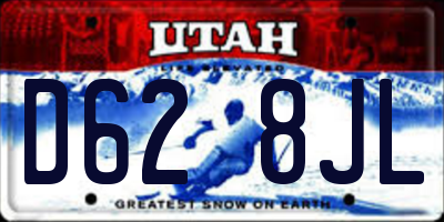 UT license plate D628JL