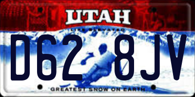 UT license plate D628JV