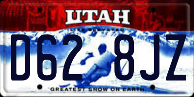 UT license plate D628JZ
