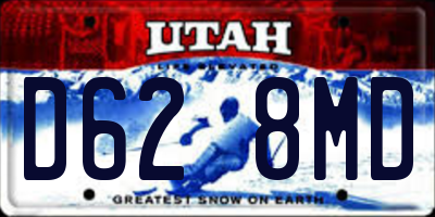 UT license plate D628MD