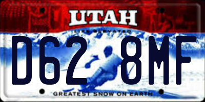 UT license plate D628MF