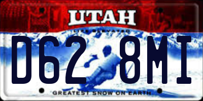 UT license plate D628MI