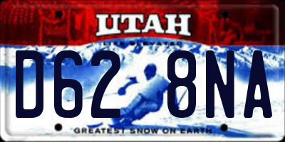UT license plate D628NA