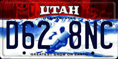 UT license plate D628NC