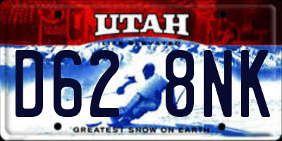 UT license plate D628NK