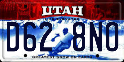UT license plate D628NO