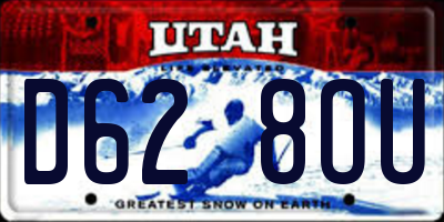 UT license plate D628OU