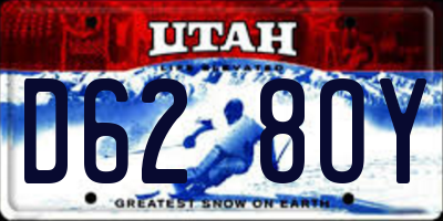 UT license plate D628OY