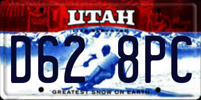 UT license plate D628PC