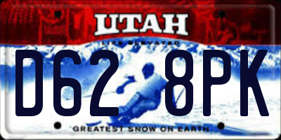 UT license plate D628PK