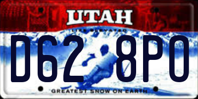 UT license plate D628PO