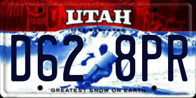 UT license plate D628PR