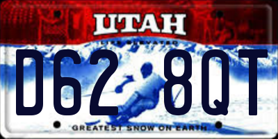 UT license plate D628QT