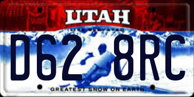 UT license plate D628RC
