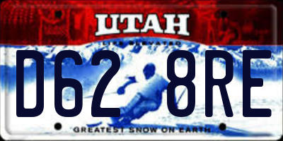 UT license plate D628RE