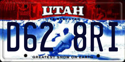 UT license plate D628RI
