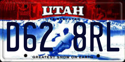 UT license plate D628RL