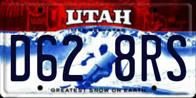 UT license plate D628RS