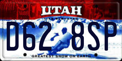UT license plate D628SP