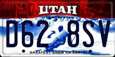 UT license plate D628SV