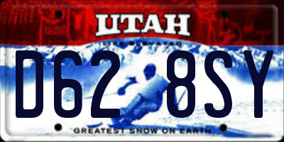UT license plate D628SY
