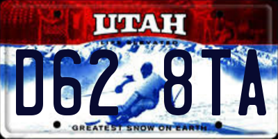 UT license plate D628TA
